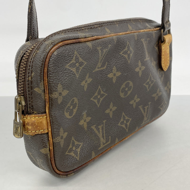 【6ge5697】ルイヴィトン ショルダーバッグ モノグラム ポシェットマルリーバンドリエール M51828 ブラウン【中古】レディース