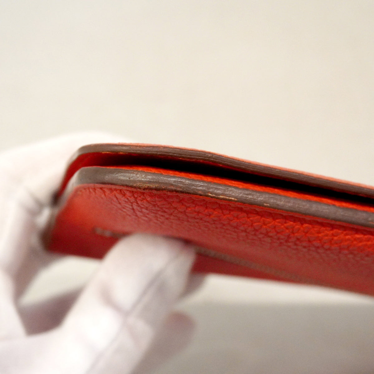 【6ge5699】エルメス 長財布 ドゴンロング トゴ カプシーヌ シルバー金具 □Q刻印【中古】メンズ レディース ユニセックス