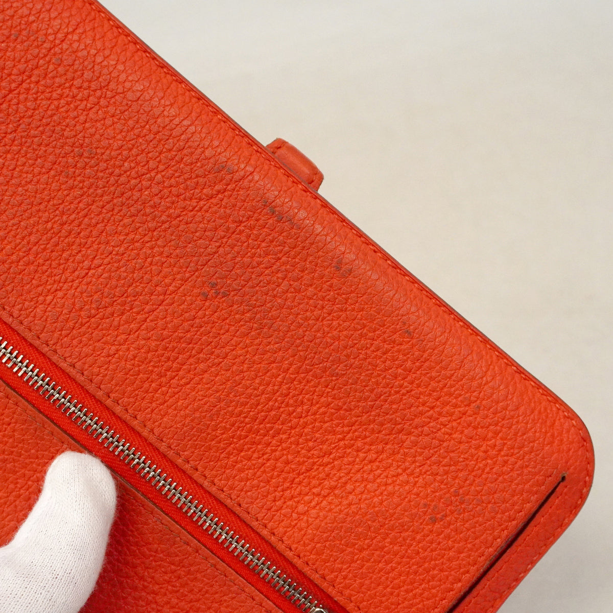 【6ge5699】エルメス 長財布 ドゴンロング トゴ カプシーヌ シルバー金具 □Q刻印【中古】メンズ レディース ユニセックス