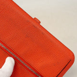 【6ge5699】エルメス 長財布 ドゴンロング トゴ カプシーヌ シルバー金具 □Q刻印【中古】メンズ レディース ユニセックス