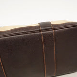 【6ge5711-h】エルメス トートバッグ ガーデンパーティPM トワルアッシュ ブラウン ベージュ シルバー金具 □G刻印【中古】レディース