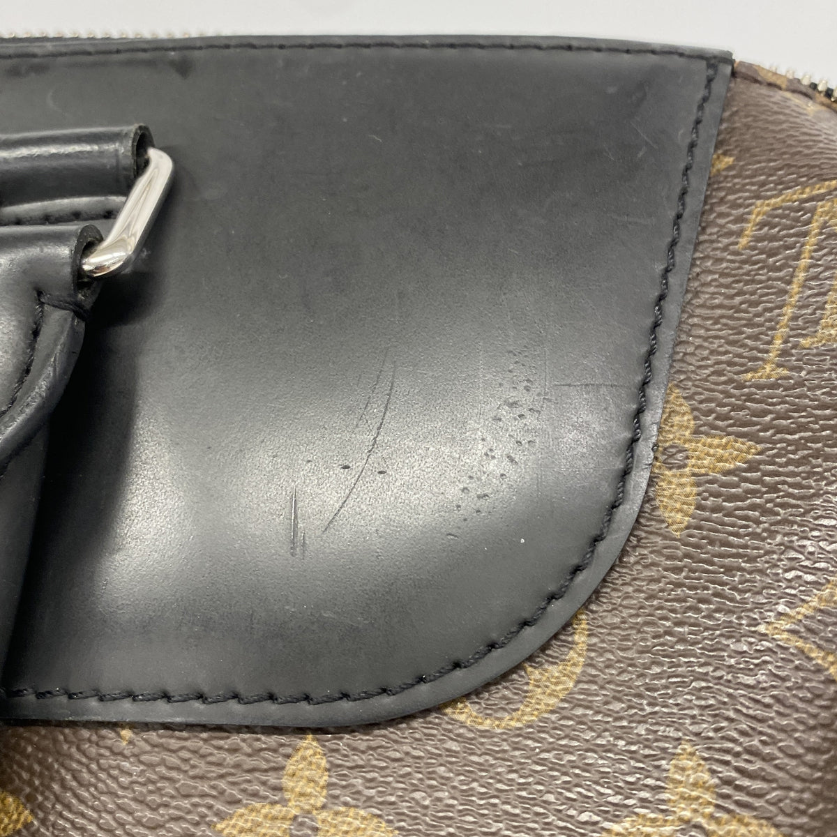 【6ge5719】ルイヴィトン ブリーフケース モノグラム・マカサー ポルトドキュマンジュールNM M54019 ブラウン ブラック【中古】メンズ