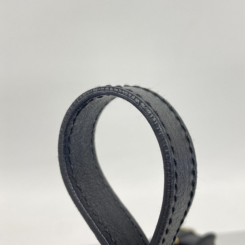 【6ge5722】グッチ ショルダーバッグ グッチシマ 204940 レザー ブラック シャンパンゴールド金具【中古】レディース