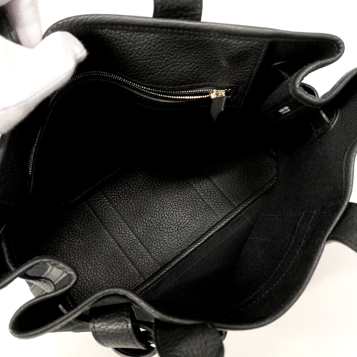【6ge5723】エルメス ハンドバッグ プティットサンチュールPM トワルゴエラン ブラック シルバー金具 □K刻印【中古】レディース