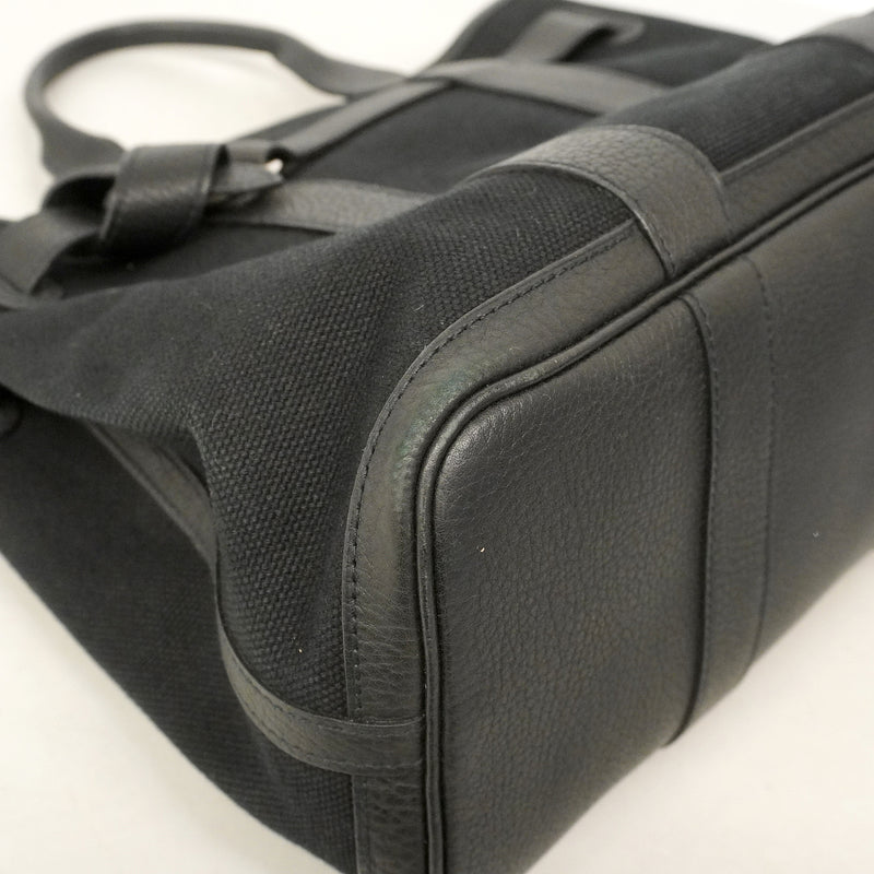 【6ge5723】エルメス ハンドバッグ プティットサンチュールPM トワルゴエラン ブラック シルバー金具 □K刻印【中古】レディース