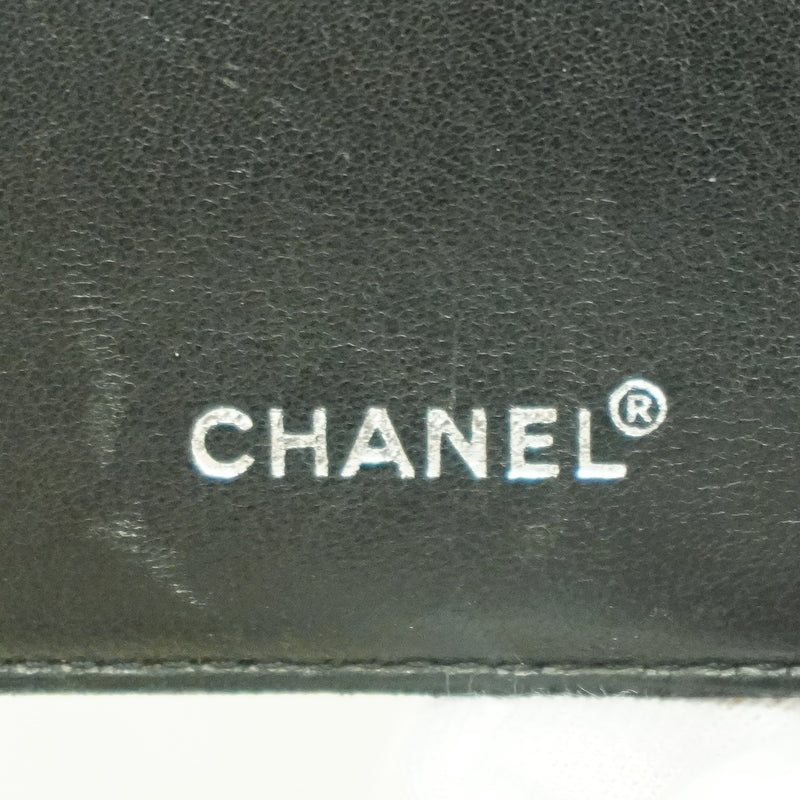 【6ge5753-k】シャネル 財布 ニュートラベル ナイロン キャンバス ブラック シルバー金具【中古】レディース