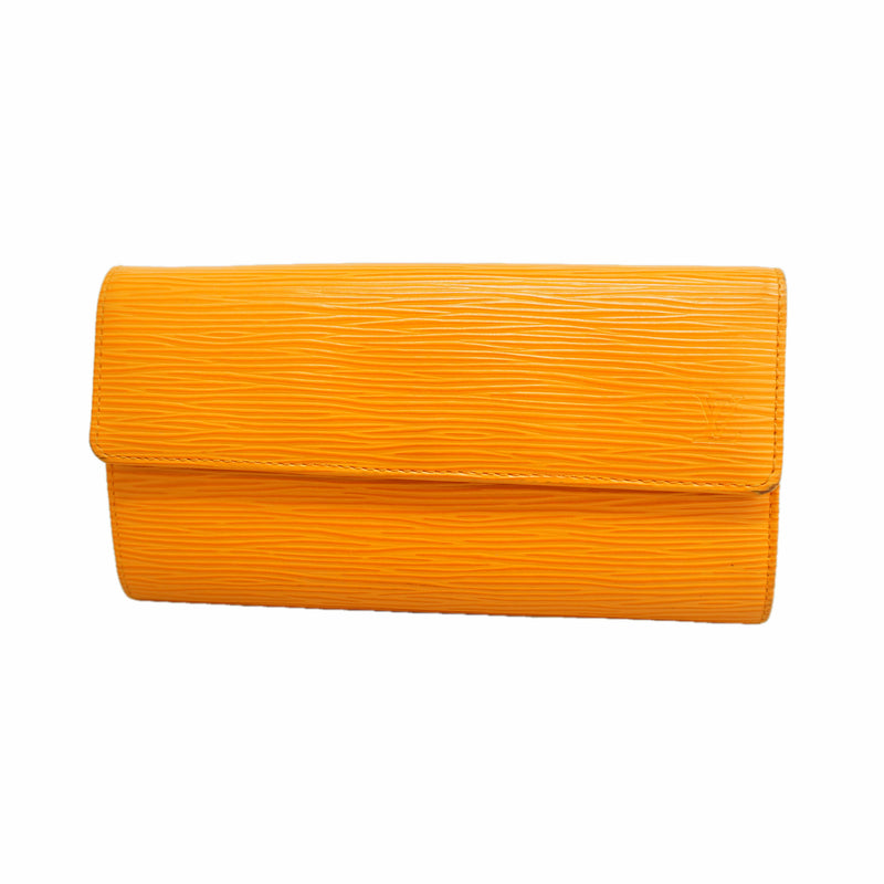 【6ge5759】ルイヴィトン 長財布 エピ ポシェットポルトモネクレディ M6359H マンダリン【中古】レディース