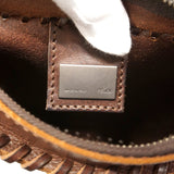 【6ge5777】フェンディ ショルダーバッグ レザー ブラウン シルバー金具【中古】レディース