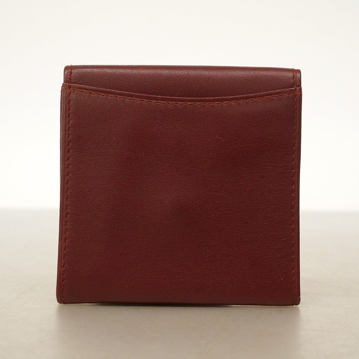 【6ge5780】カルティエ コインケース マスト レザー ボルドー ゴールド金具【中古】メンズ レディース ユニセックス