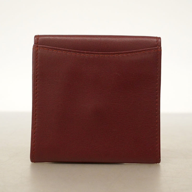 【6ge5780】カルティエ コインケース マスト レザー ボルドー ゴールド金具【中古】メンズ レディース ユニセックス