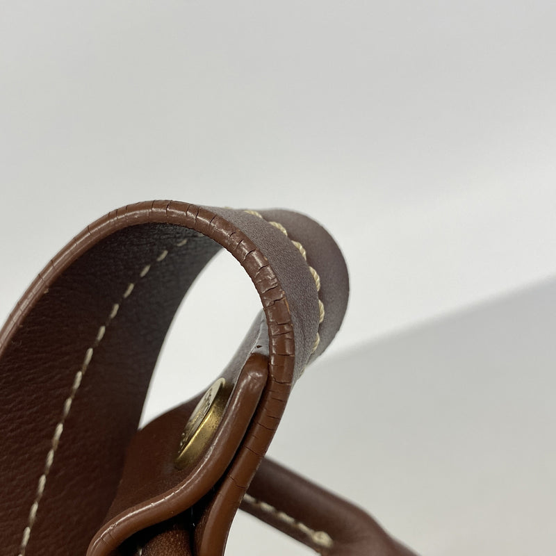 【6ge5784-k】セリーヌ ショルダーバッグ パリマカダム デニム ブルー ゴールド金具【中古】レディース