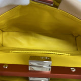 【6ge5806】フェンディ ハンドバッグ ピーカブー レザー ピンク レッド シルバー金具 2wayバッグ【中古】レディース