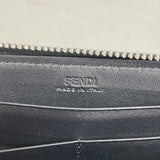 【6ge5807】フェンディ 長財布 スクエアアイ レザー ブラック シルバー金具【中古】レディース