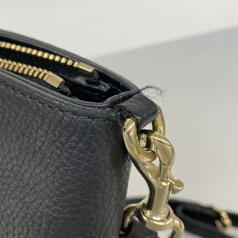 【6ge5811】グッチ ハンドバッグ ソーホー 396176 レザー ブラック ゴールド金具 2wayバッグ【中古】レディース