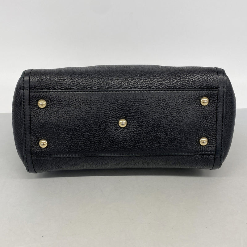 【6ge5811】グッチ ハンドバッグ ソーホー 396176 レザー ブラック ゴールド金具 2wayバッグ【中古】レディース