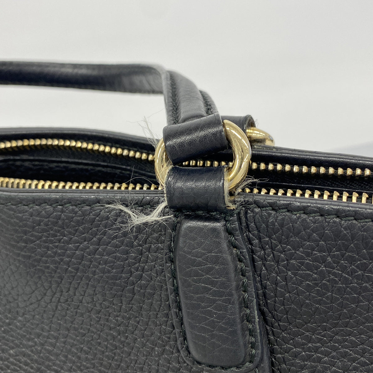 【6ge5811】グッチ ハンドバッグ ソーホー 396176 レザー ブラック ゴールド金具 2wayバッグ【中古】レディース