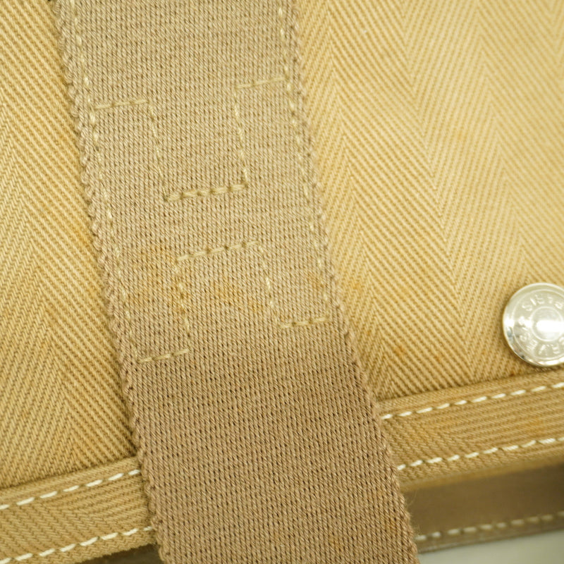 【6ge5818-h】エルメス トートバッグ ヴァルパライソPM トワルシェブロン エトゥープ シルバー金具【中古】レディース