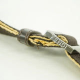 【6ge5833】フェンディ ショルダーバッグ ズッキーノ ナイロンキャンバス ブラウン ベージュ シルバー金具【中古】レディース