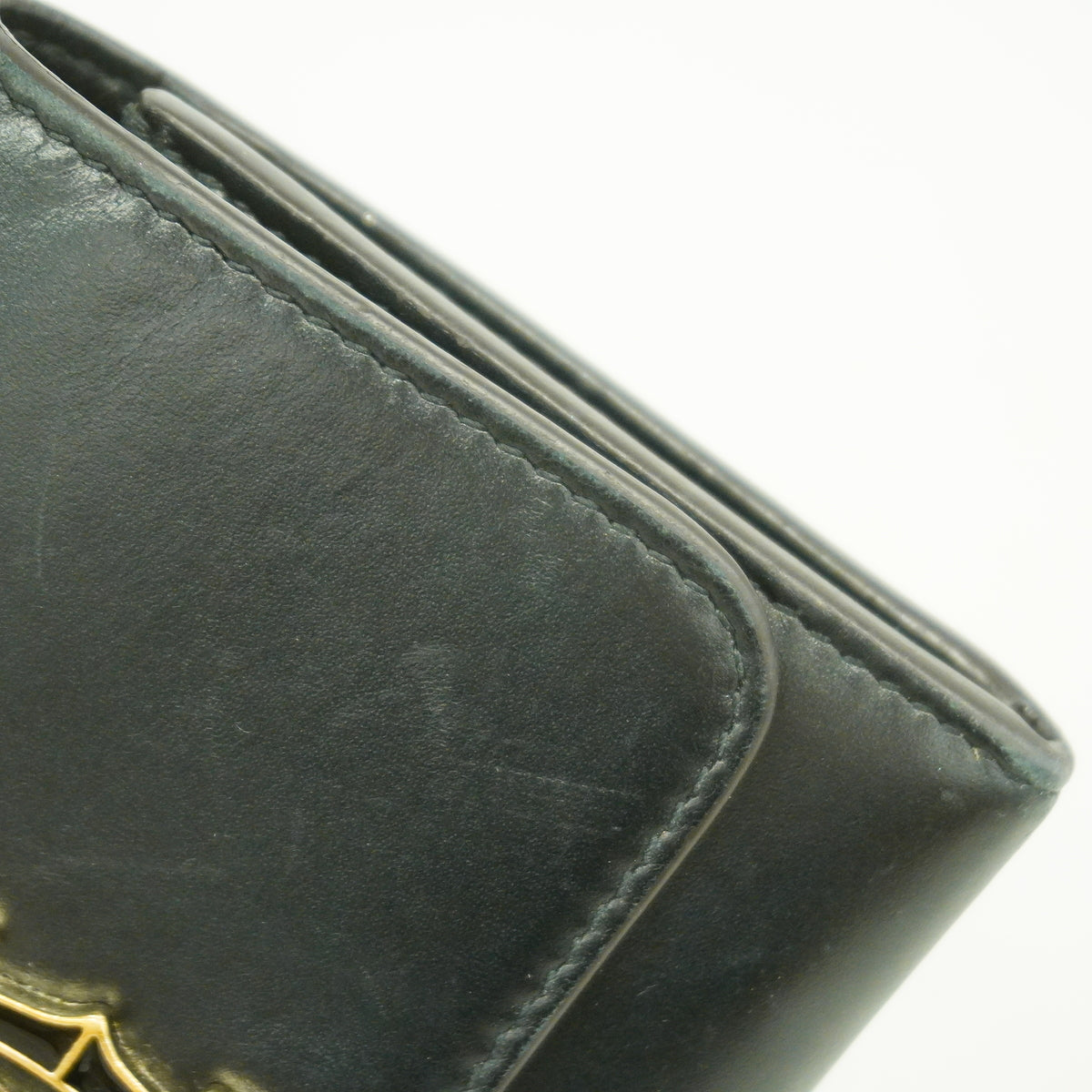 【6ge5838】カルティエ コインケース レザー ブラック ゴールド金具【中古】レディース