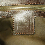 【6ge5852】フェンディ ハンドバッグ ズッカ マンマバケット ナイロンキャンバス ブラウン シルバー金具【中古】レディース
