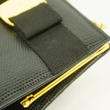 【6ge5853】サルヴァトーレフェラガモ ショルダーバッグ ヴァラ レザー ブラック ゴールド金具【中古】レディース