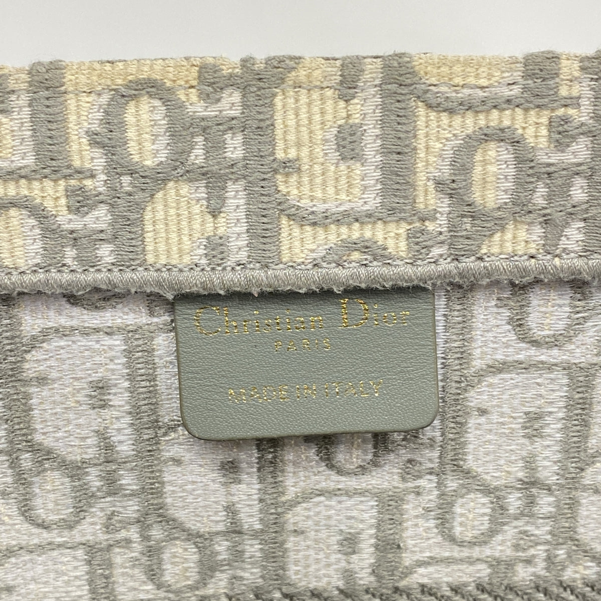 【6ge5869】クリスチャンディオール トートバッグ オブリーク ブックトート キャンバス グレー【中古】レディース