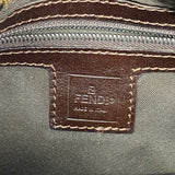 【6ge5876】フェンディ ハンドバッグ ズッカ ナイロンキャンバス ブラウン シルバー金具【中古】レディース