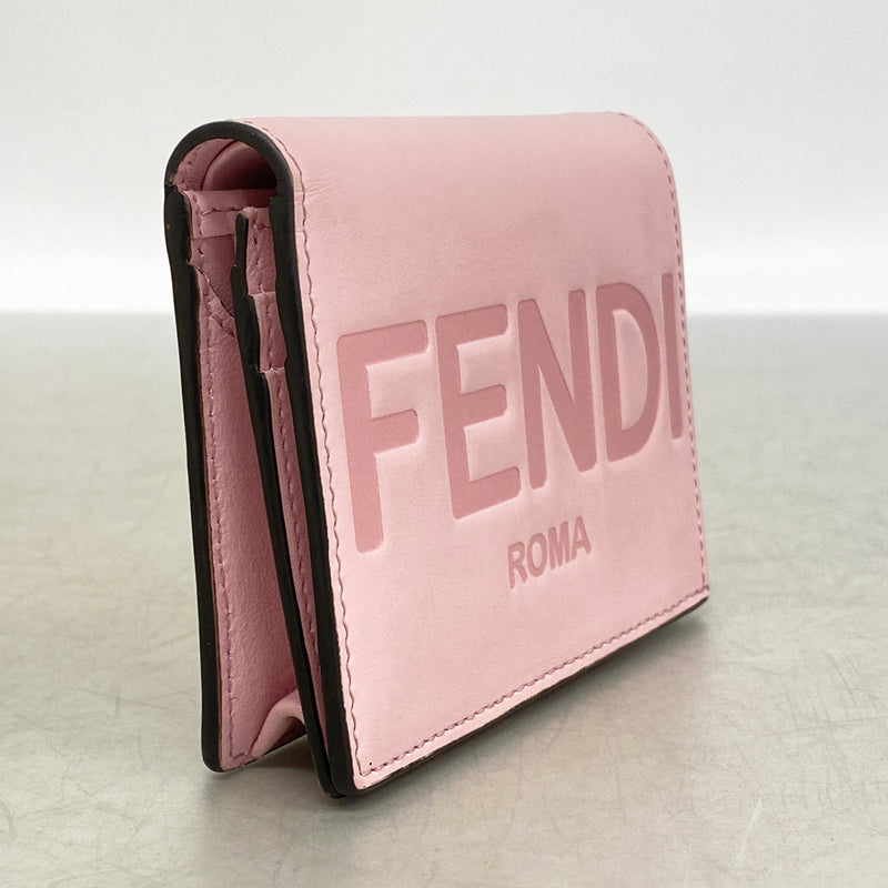【6ge5877】フェンディ 財布 レザー ピンク ゴールド金具【中古】レディース