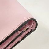 【6ge5877】フェンディ 財布 レザー ピンク ゴールド金具【中古】レディース