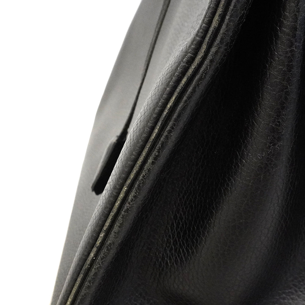 【6ge5881】エルメス ハンドバッグ バーキン40 アルデンヌ ブラック ゴールド金具 □A刻印【中古】メンズ