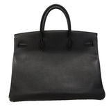 【6ge5881】エルメス ハンドバッグ バーキン40 アルデンヌ ブラック ゴールド金具 □A刻印【中古】メンズ