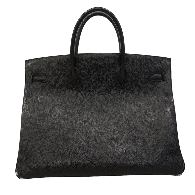 【6ge5881】エルメス ハンドバッグ バーキン40 アルデンヌ ブラック ゴールド金具 □A刻印【中古】メンズ