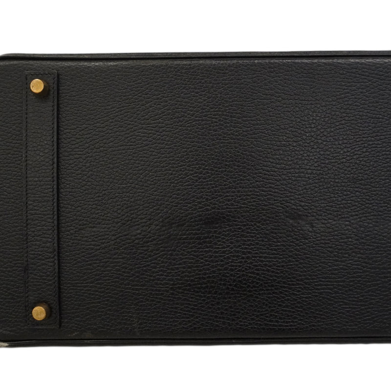 【6ge5881】エルメス ハンドバッグ バーキン40 アルデンヌ ブラック ゴールド金具 □A刻印【中古】メンズ
