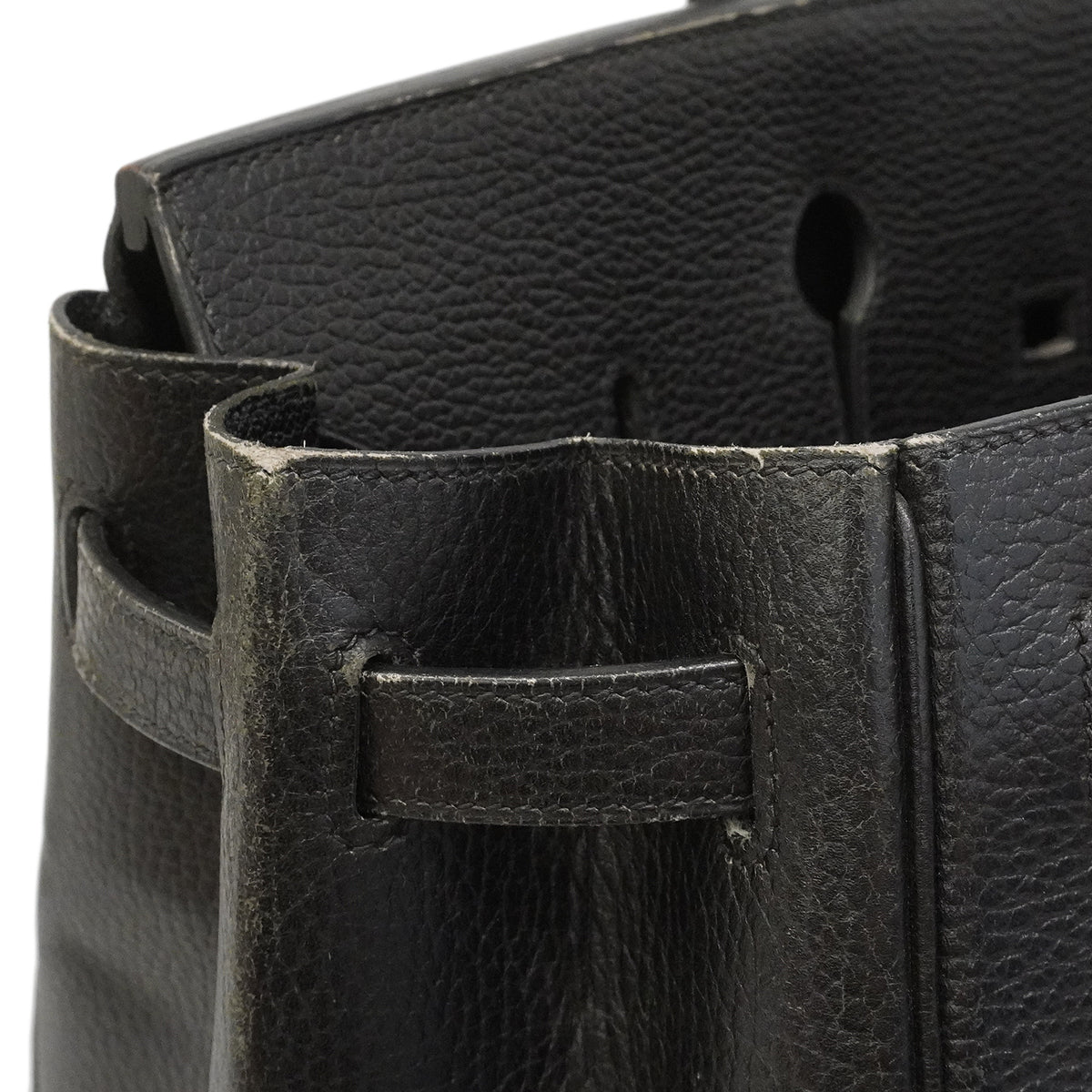 【6ge5881】エルメス ハンドバッグ バーキン40 アルデンヌ ブラック ゴールド金具 □A刻印【中古】メンズ