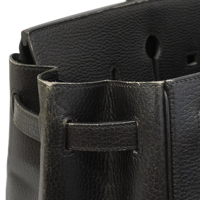 【6ge5881】エルメス ハンドバッグ バーキン40 アルデンヌ ブラック ゴールド金具 □A刻印【中古】メンズ