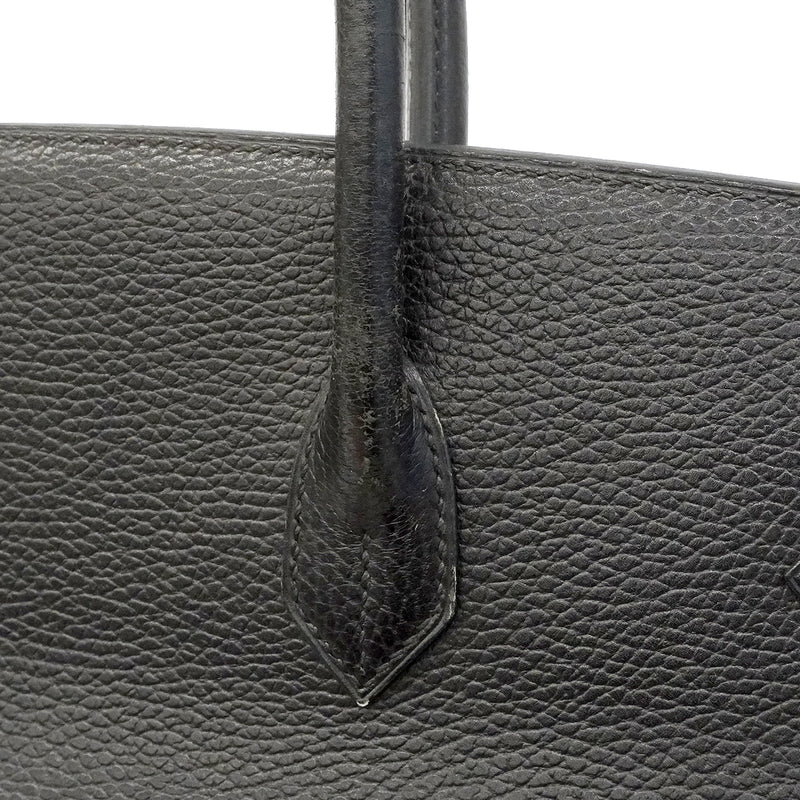 【6ge5881】エルメス ハンドバッグ バーキン40 アルデンヌ ブラック ゴールド金具 □A刻印【中古】メンズ