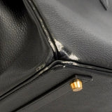【6ge5881】エルメス ハンドバッグ バーキン40 アルデンヌ ブラック ゴールド金具 □A刻印【中古】メンズ