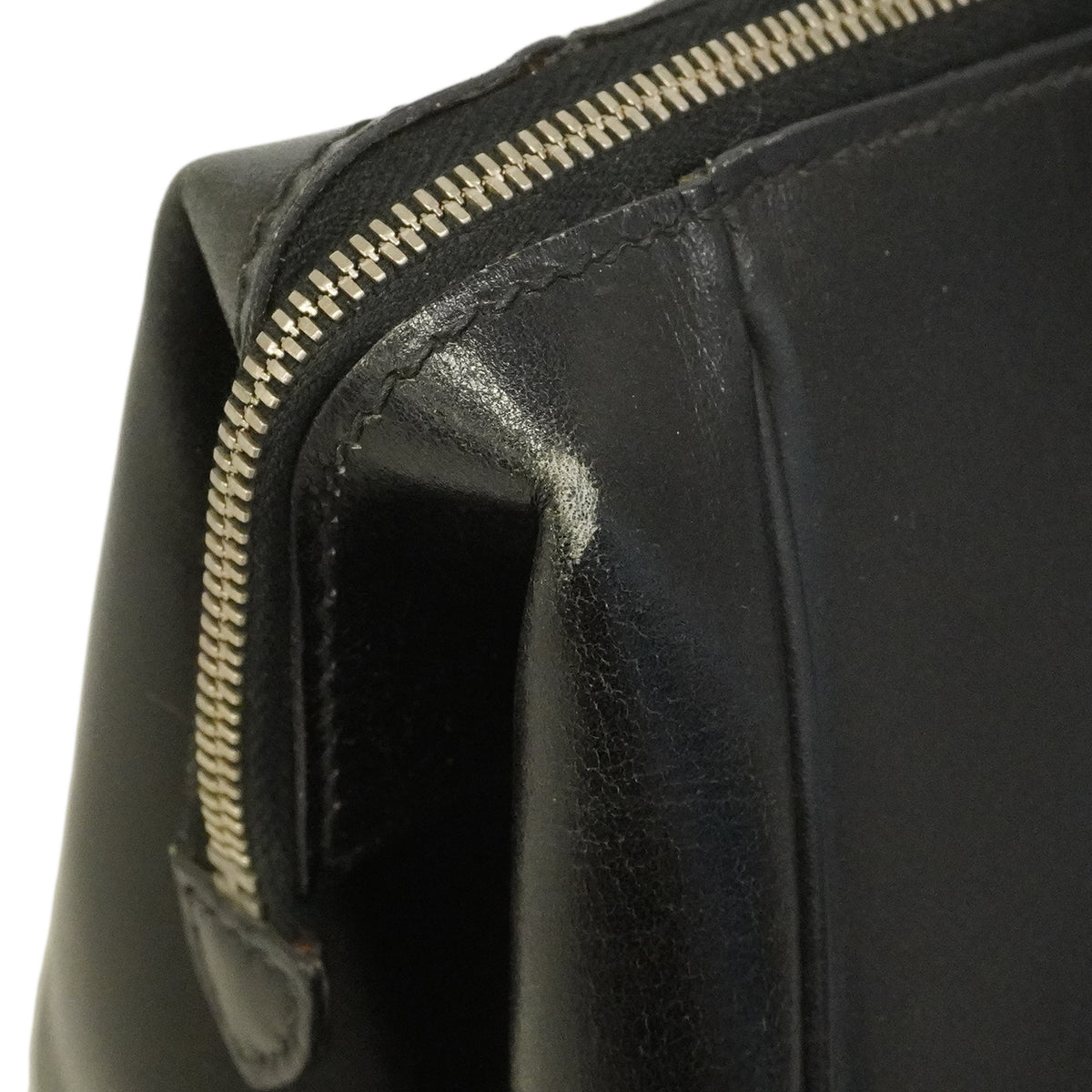 【6ge5882】エルメス ハンドバッグ パリボンベイ27 ボックスカーフ ブラック ナチュラル シルバー金具 □J刻印【中古】レディース