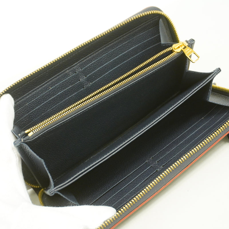 【6ge5899-k】ルイヴィトン 長財布 モノグラム・アンプラント ジッピーウォレット M62121 マリーヌルージュ【中古】レディース