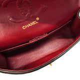 【6ge5907】シャネル ショルダーバッグ マトラッセ Wフラップ Wチェーン ラムスキン ブラック ゴールド金具【中古】レディース