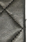 【6ge5907】シャネル ショルダーバッグ マトラッセ Wフラップ Wチェーン ラムスキン ブラック ゴールド金具【中古】レディース