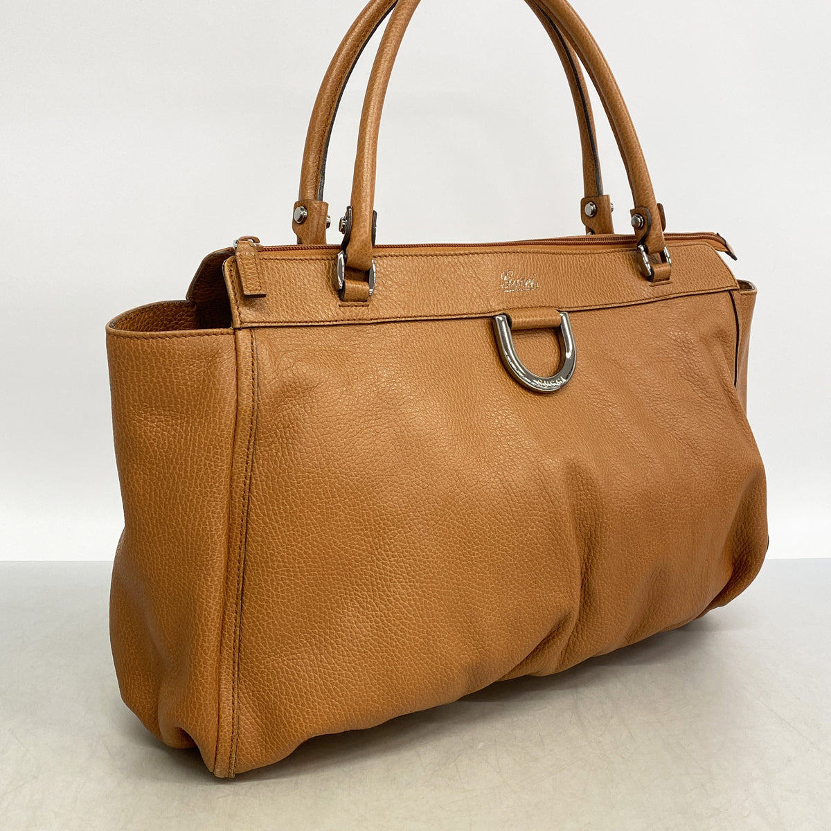 【6ge5908-k】グッチ トートバッグ 341491 レザー ブラウン シルバー金具【中古】レディース