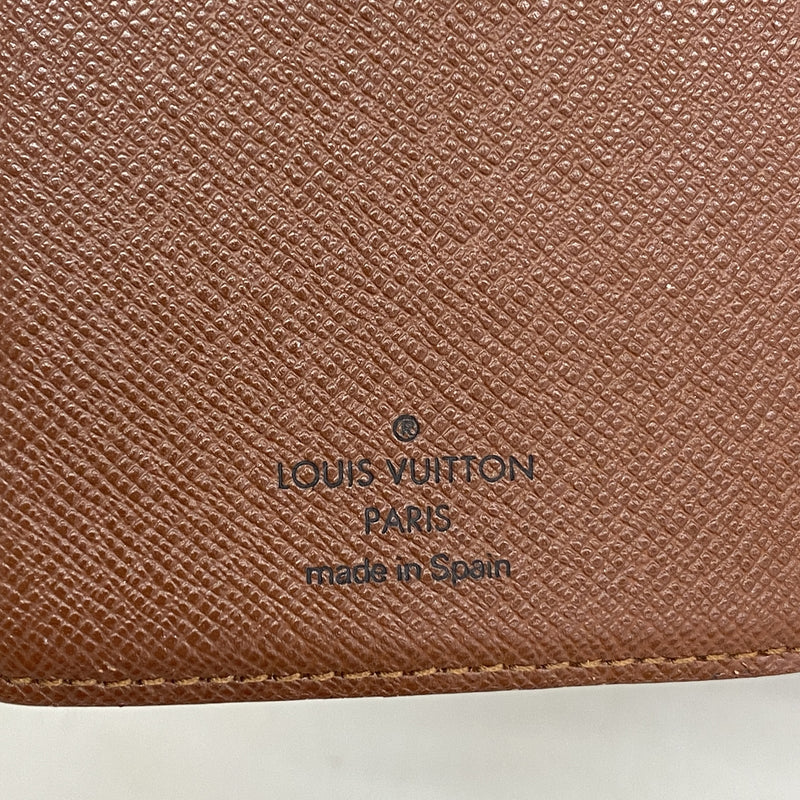 【6ge5916-k】ルイヴィトン 手帳カバー モノグラム アジェンダポッシュ R20503 ブラウン【中古】メンズ レディース ユニセックス