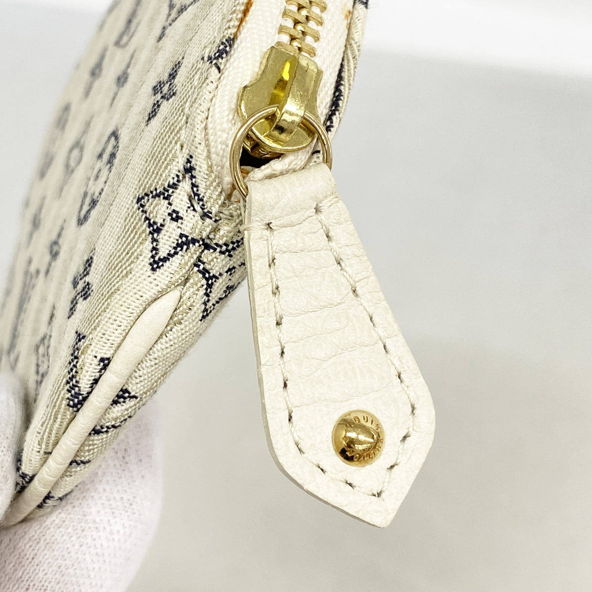 【6ge5926】ルイヴィトン コインケース モノグラム・ミニラン ポルトモネロン M95498 ブルー【中古】レディース