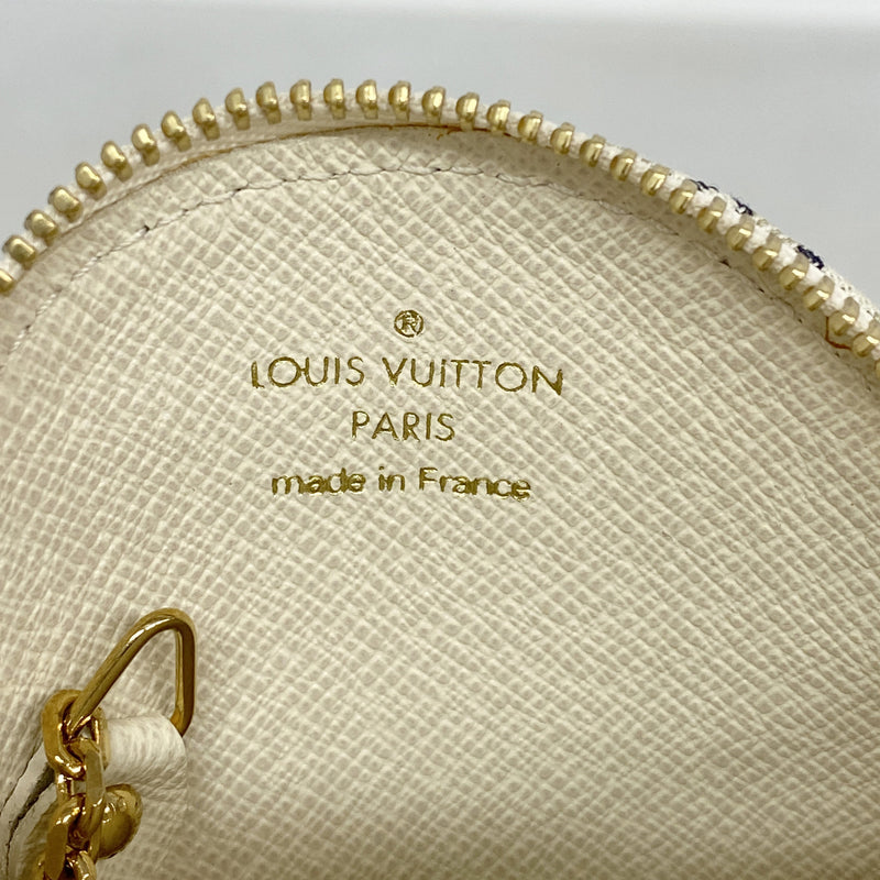 【6ge5926】ルイヴィトン コインケース モノグラム・ミニラン ポルトモネロン M95498 ブルー【中古】レディース