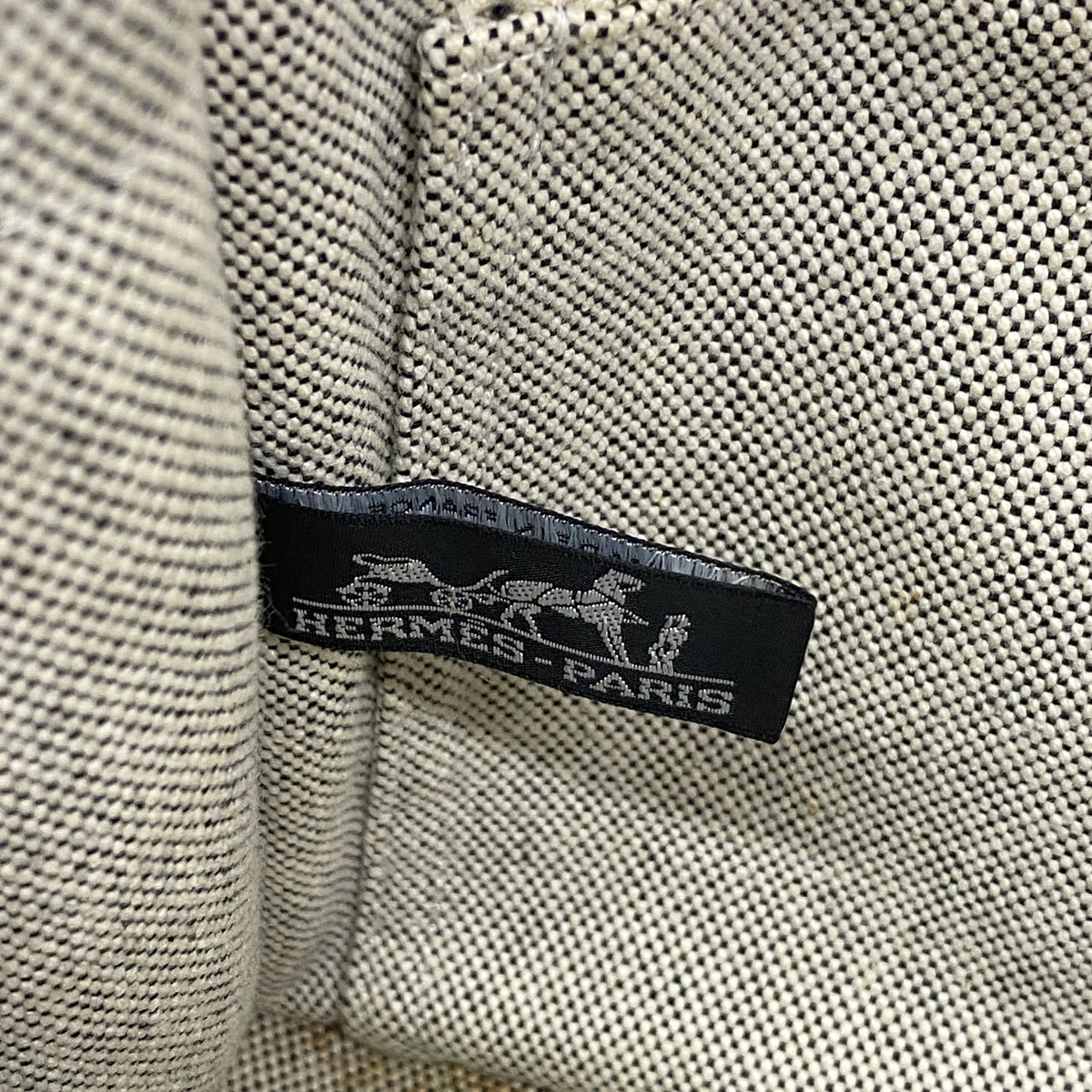 【6ge5932-k】エルメス ハンドバッグ ニューフールトゥ キャンバス ブラック シルバー金具【中古】メンズ レディース ユニセックス