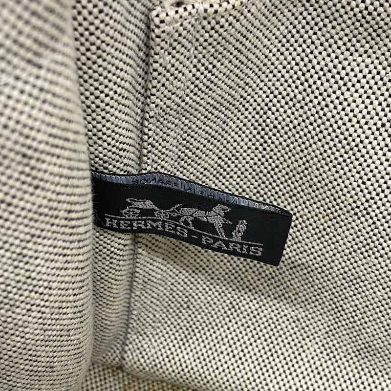 【6ge5932-k】エルメス ハンドバッグ ニューフールトゥ キャンバス ブラック シルバー金具【中古】メンズ レディース ユニセックス