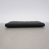 【6ge5940】シャネル 長財布 マトラッセ キャビアスキン ブラック シャンパンゴールド金具【中古】レディース