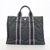 【6ge5941】エルメス トートバッグ フールトゥPM キャンバス ブラック シルバー金具【中古】レディース
