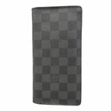 【6ge5966】ルイヴィトン 長財布 ダミエ・グラフィット ポルトフォイユ ブラザ N62665 ブラック【中古】メンズ
